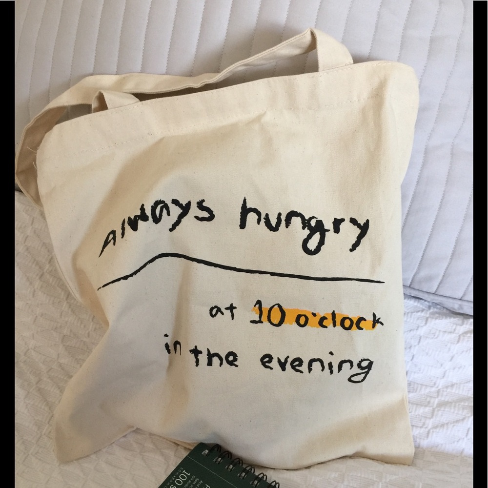 Canvas Tote bag- Always Hungry at 10 New without t